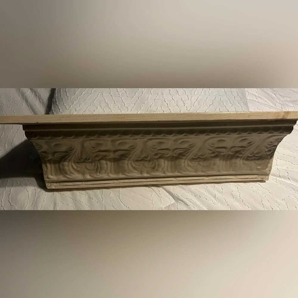 Metal and wood shelf